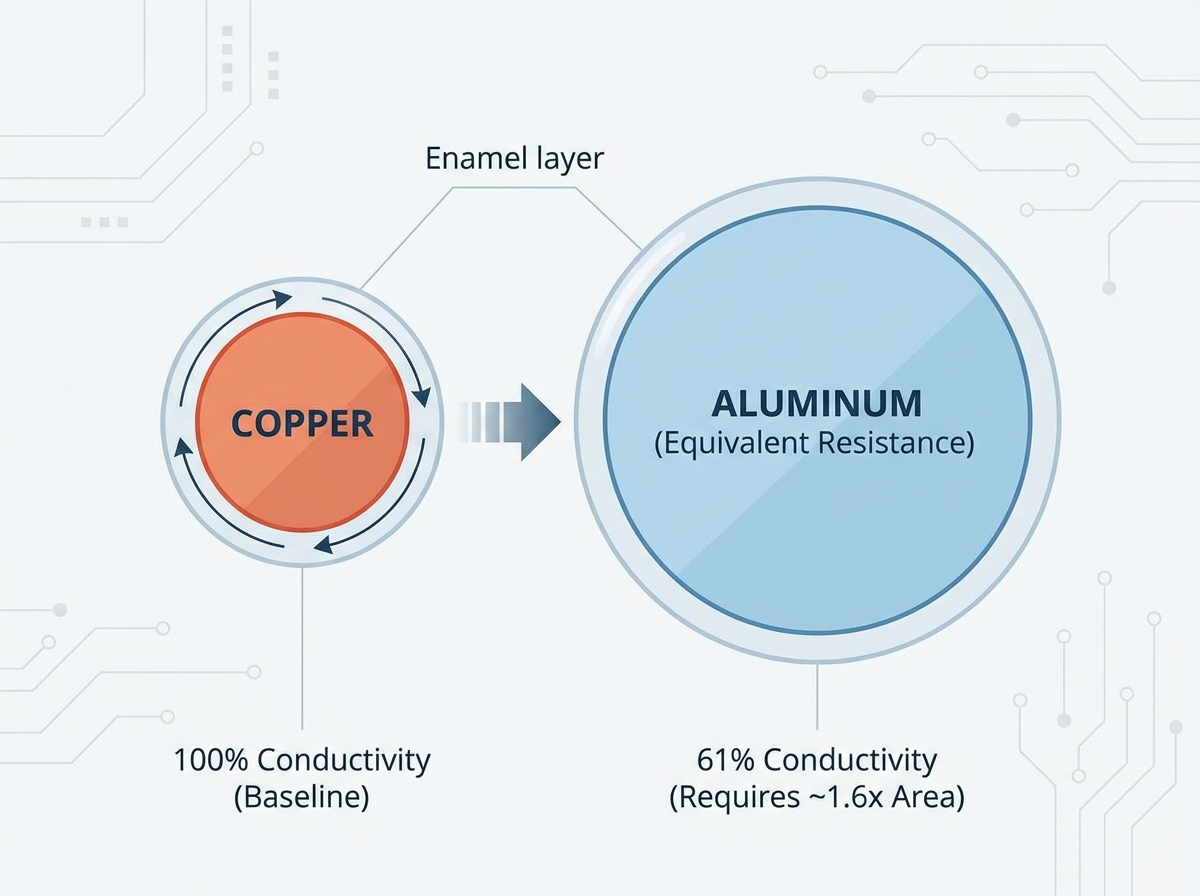 Enameled aluminum winding resistance inspection