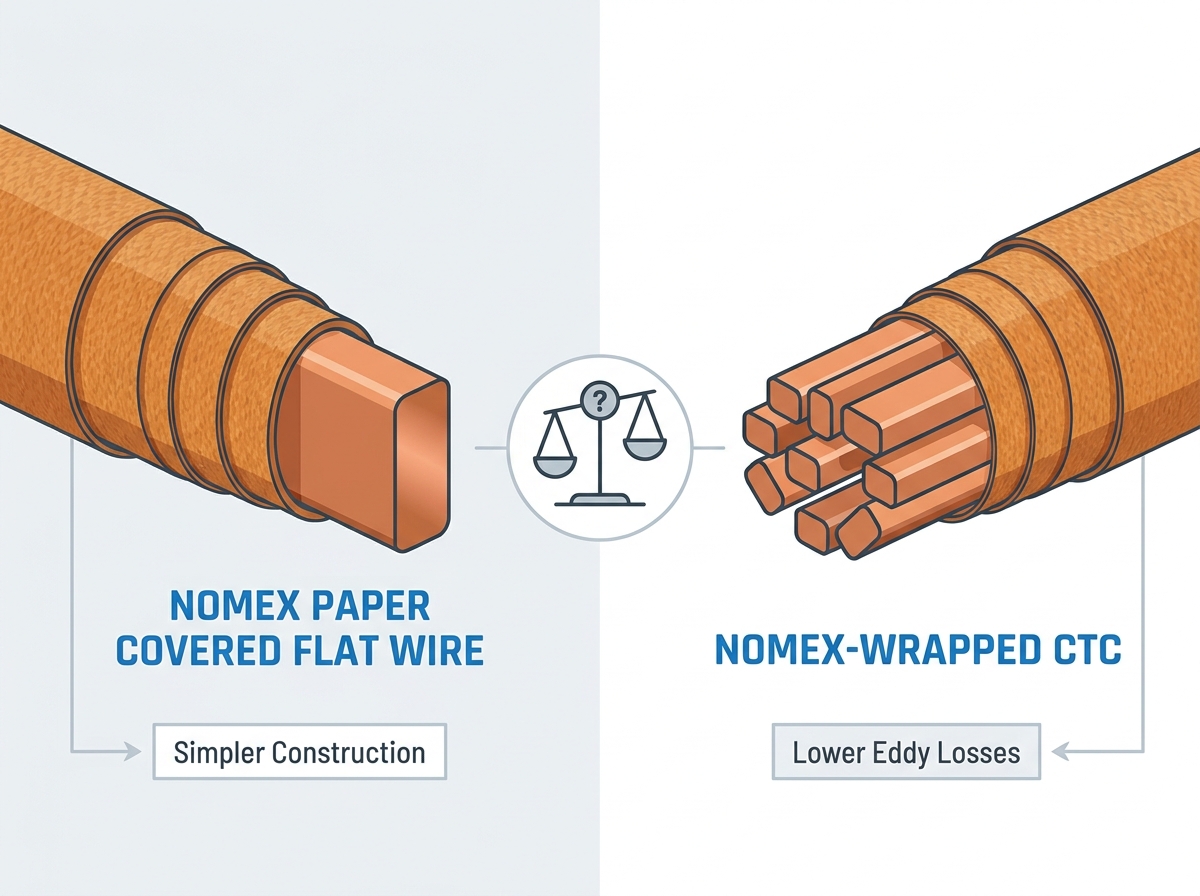 Nomex Paper Covered Flat Wire